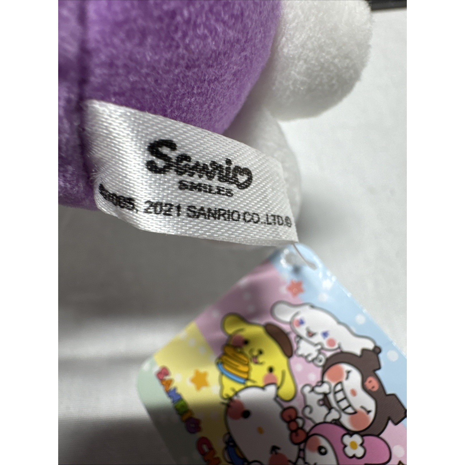 Nwt 2021 Sanrio Smiles Kuromi Anime Mascot Doll Chain Plush Purple Queen — image 8 of 8